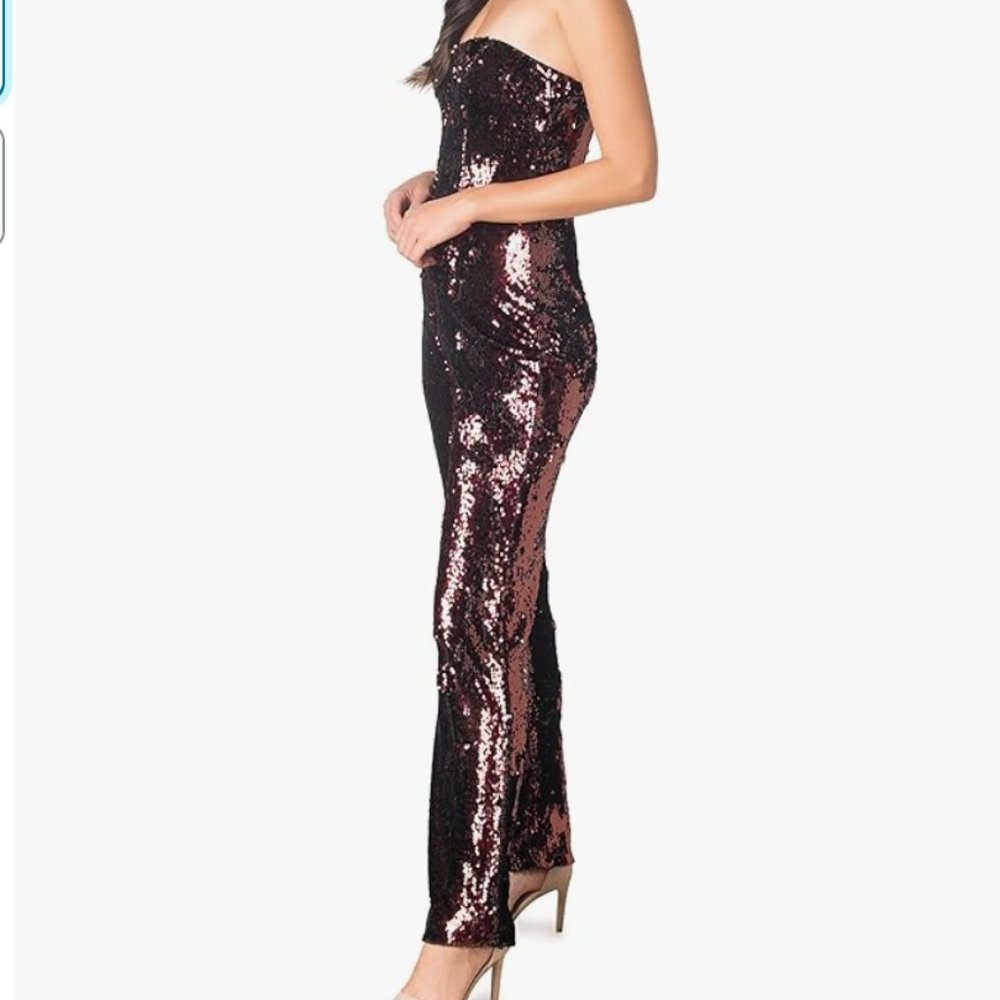 Dress the Population Andy Sequin Jumpsuit XXS